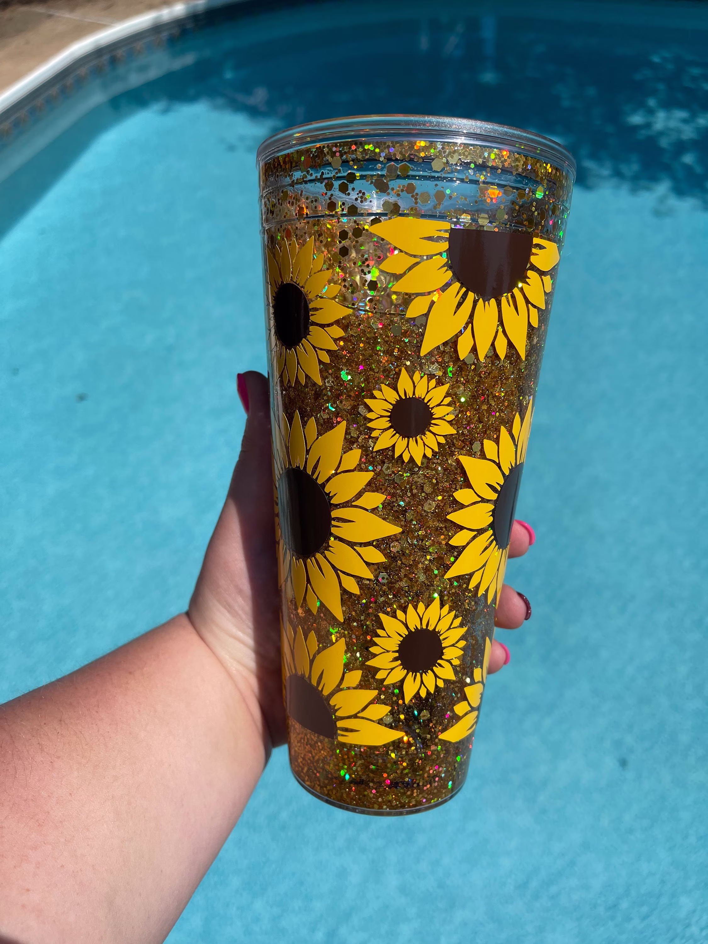 Sunflower Snow Globe Tumbler