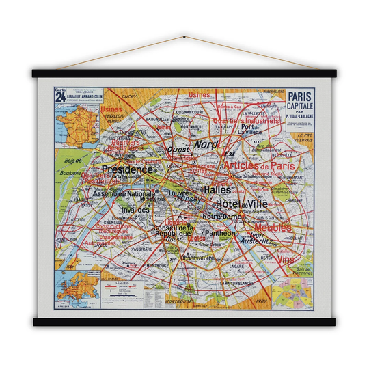 Paris Capitale - Graphic Art Print on Fabric
