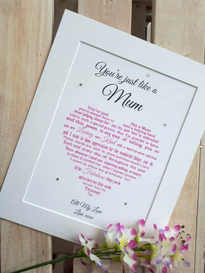 Step Mum Gift, Stepmom Birthday Mom Of Bride, Mother Personalized Poem Print, Wedding Gift From Mothers Day