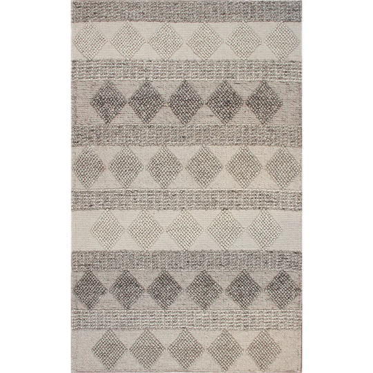 Dolly Handwoven Wool Light Grey/Brown Rug
