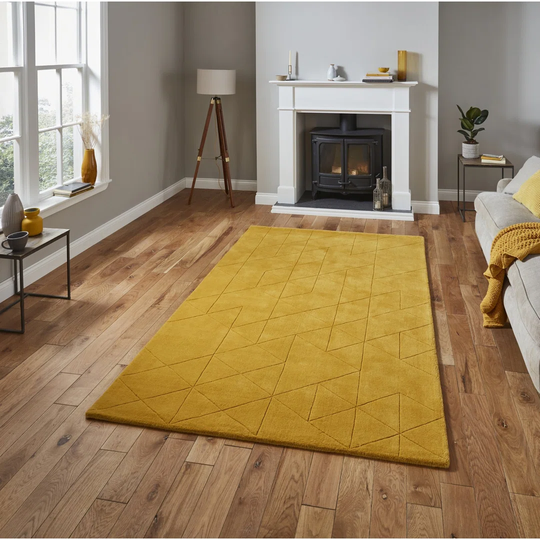 Tufted Wool Ochre Rug