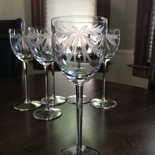 Vintage Grey Cut Hock Wines 7468 Unknown Maker | 6