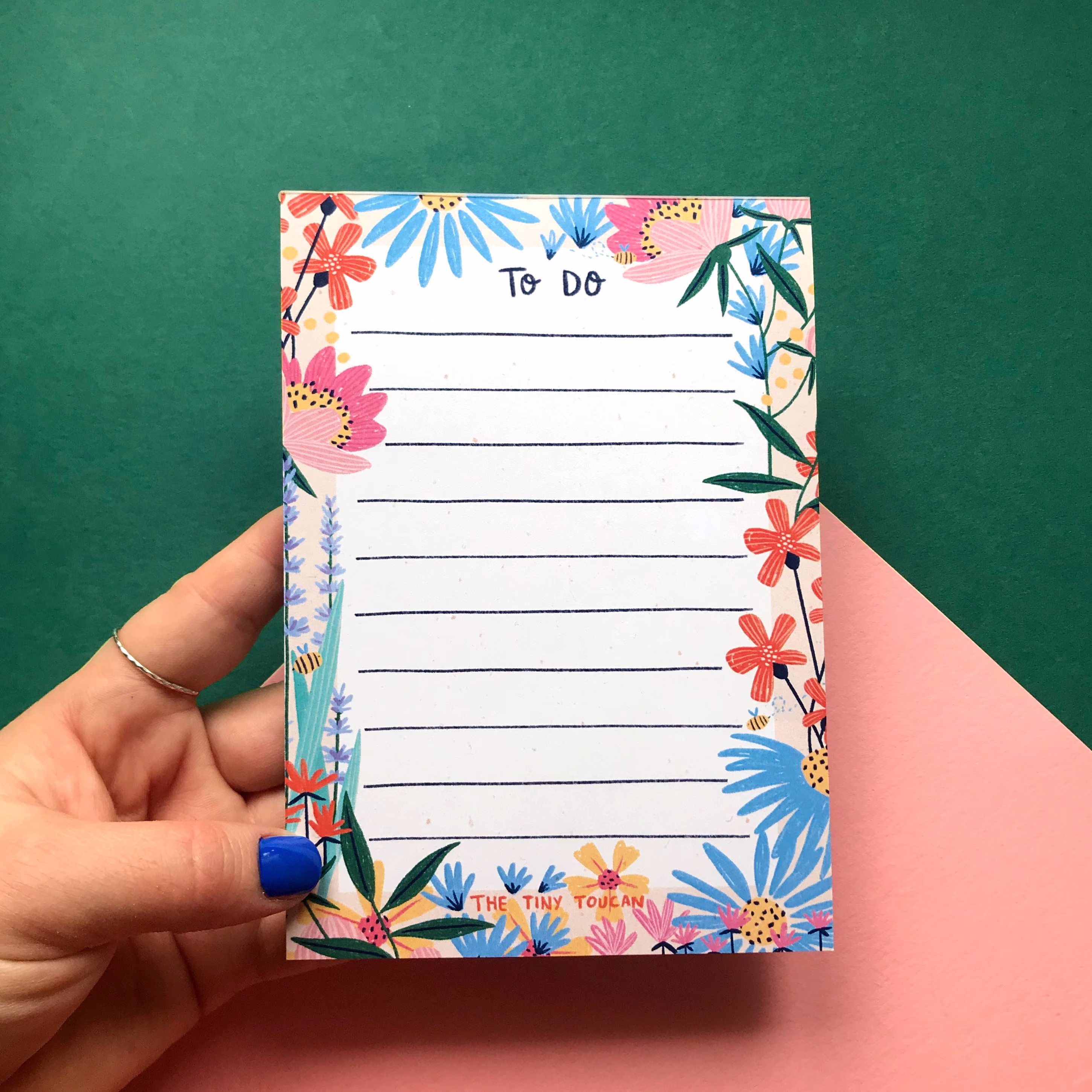 Spring Time To-Do List. A6. Magnetic Option. Fsc Certified Responsible Paper. Made in The Uk. Memo. Cute Eco Stationery. Sustainable Gift