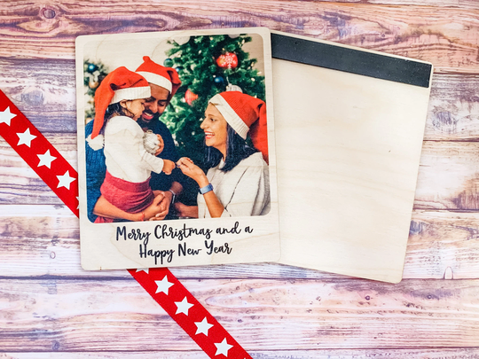 Valentines Day Gift/Personalised Wooden Photo Print Magnet