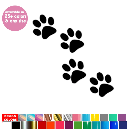 Paw Footprint Cute Decal For Pet Animal Lovers Dog Cat Decals Sticker Tumbler, Laptop, Car, Etc