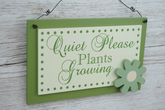 Global Designs Gardeners Plaque Quite Please Plants Growing Wall Sign Gift F0856