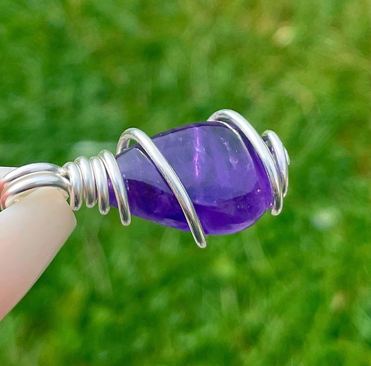 Absolutely Gorgeous Moroccan Amethyst Crystal Pendant | Psychic Protection Grounding Wisdom Calming Sterling Silver Clairvoyance