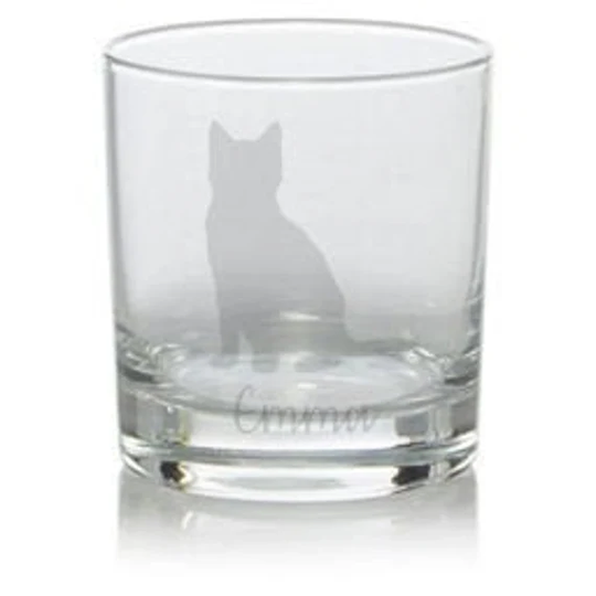 Personalised Cat Engraved Whisky Glass, Gift, Gifts, Lover, Glass