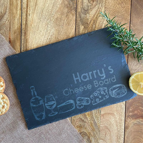 Personalised Rectangle Slate Cheese Board