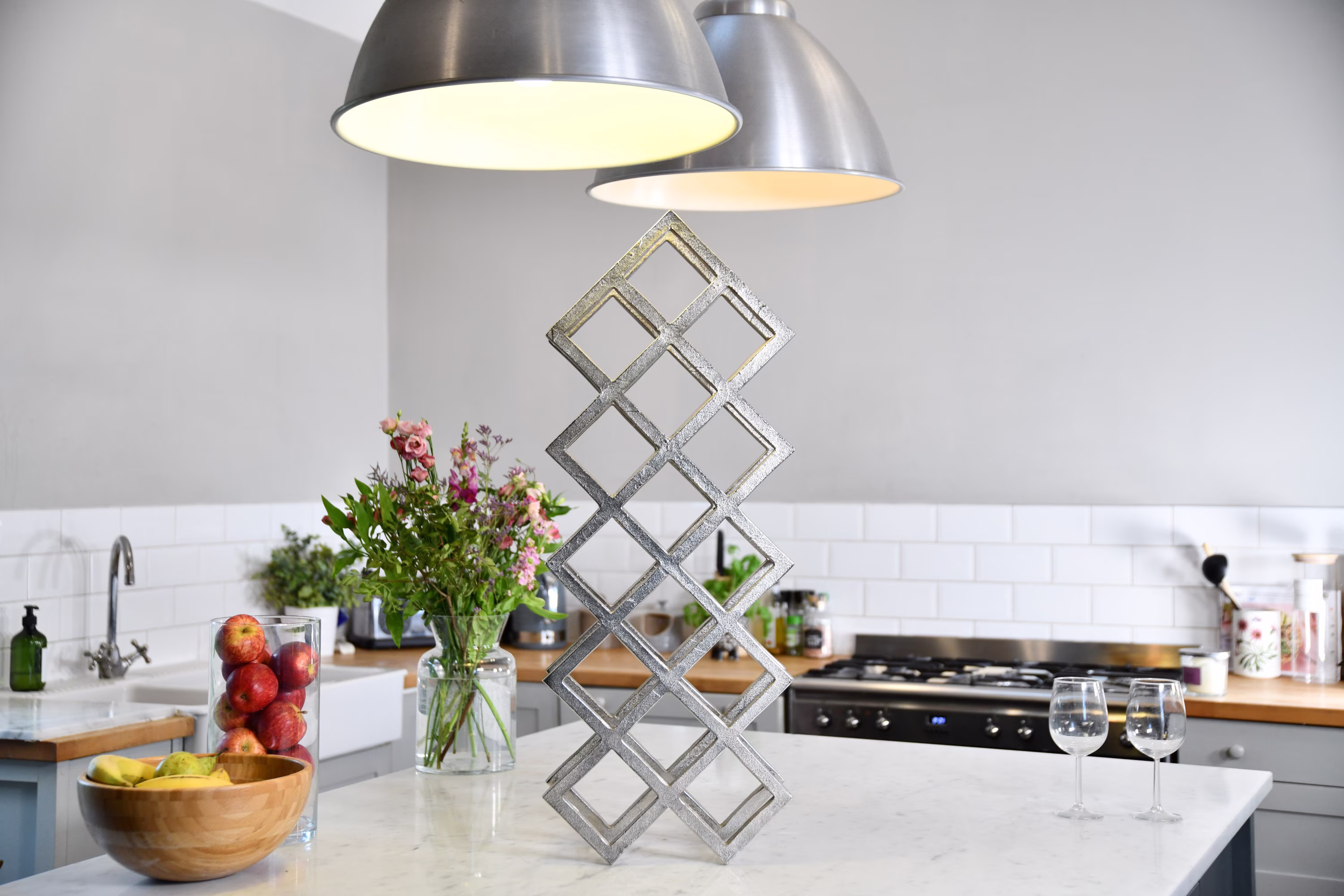 The Forge Geometric Grid Wine Rack