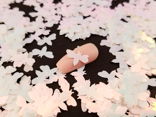 Opal Flash Honey Bee Iridescent Spring Glitter, 12mm Resin Supplies Kawaii Embellishment, Slime, Nail Art Glitter