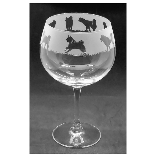 70Cl Glass Gin Balloon With Akita Frieze Design