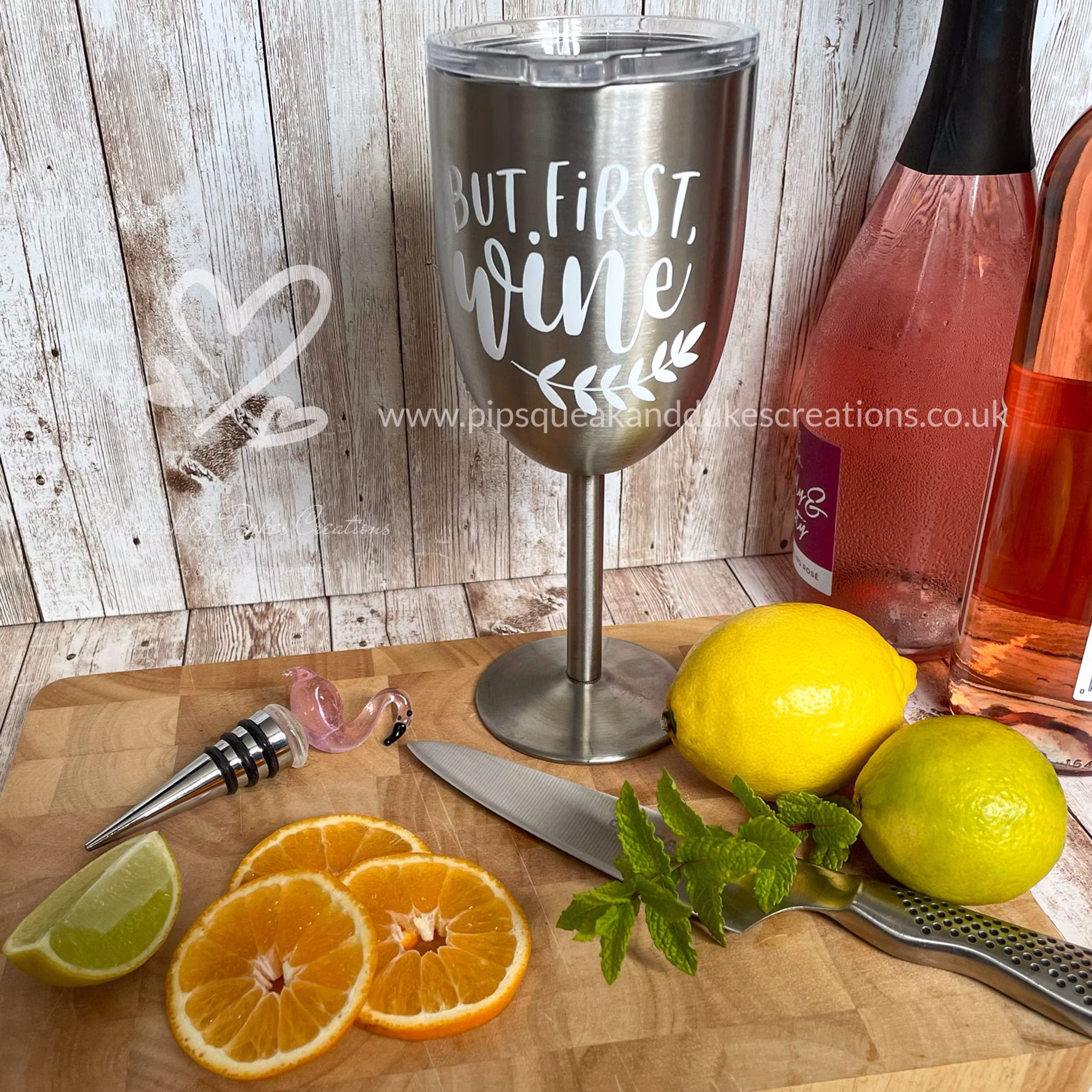 Personalised Wine Goblets | Goblet Summer Party Glass Stainless Steel Custom Gift For Her Him