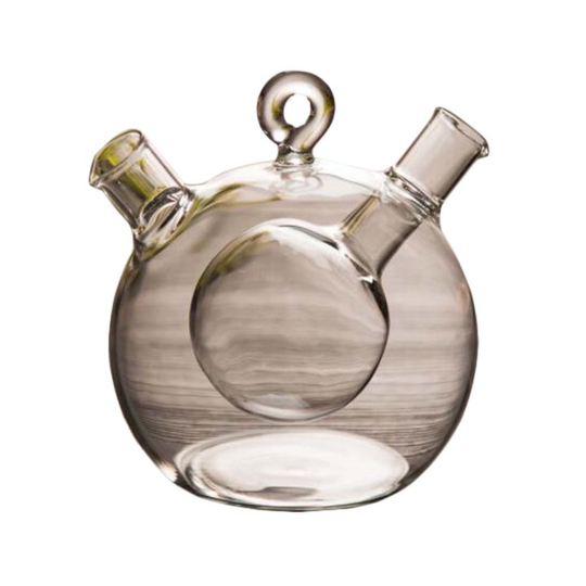 Unique Round Cocktail Glass Double Pipe Drink Cup Wine Glass