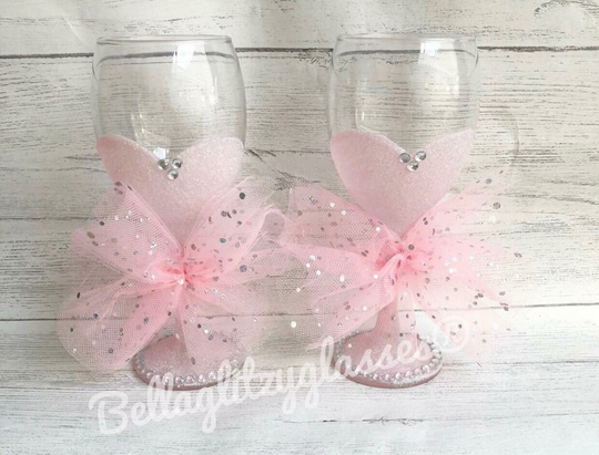 Wedding Glitter Glasses Birthday Gift