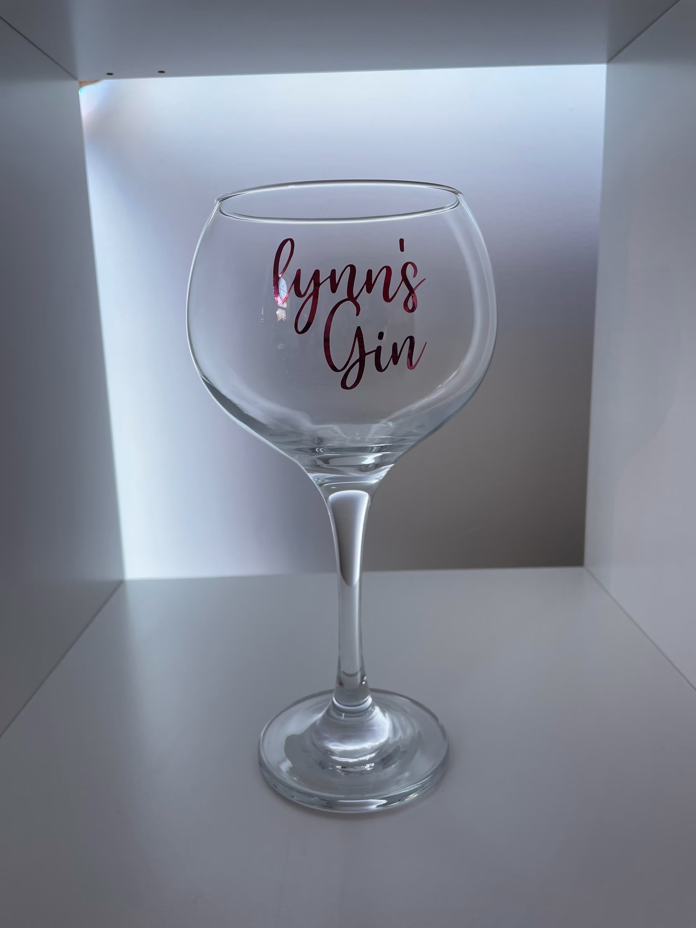 Personalised Gin Glass Vinyl Label