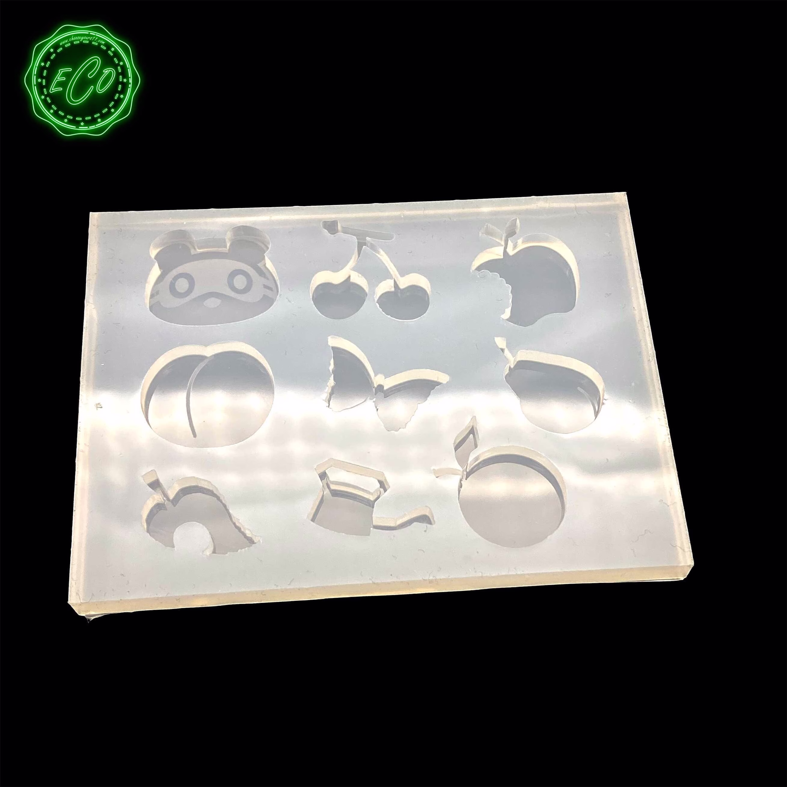 Mini Garden Stud Earrings Silicone Mold Shaker Inlay Bits