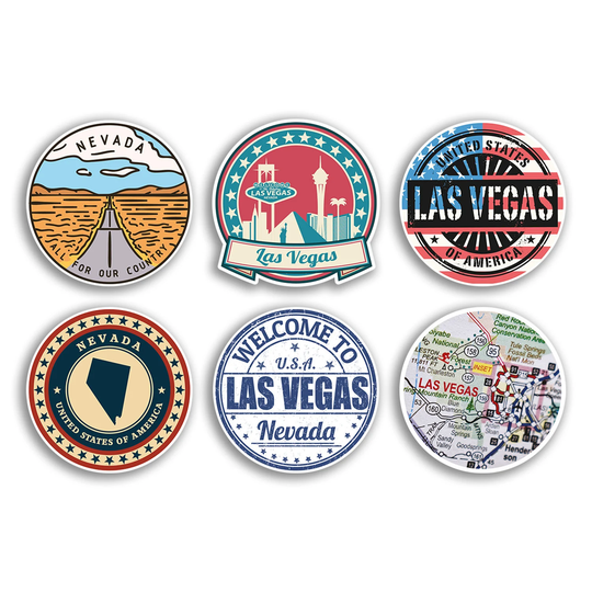 6 X 10cm Nevada Vinyl Stickers - Las Vegas Us Usa State America Travel Map Flag Holiday Luggage Men Women Boys Girls Design Gift #78827