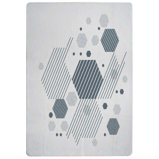 Lawton Graphic 1600S Designer Shaggy Green/Ivory Rug