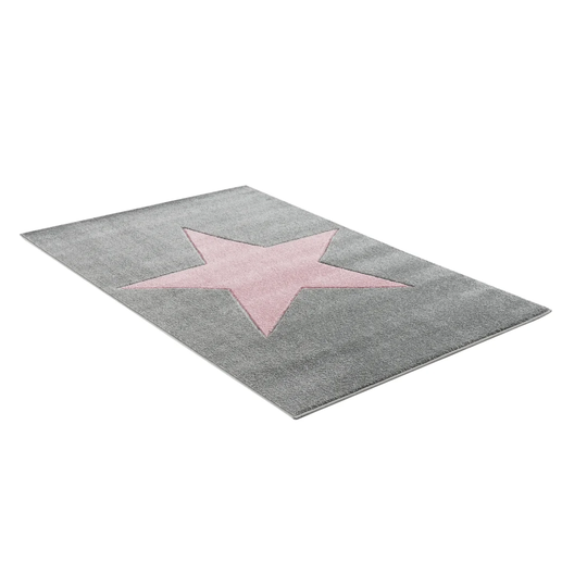 Shooting Star Shaggy Silver Grey/Pink Rug