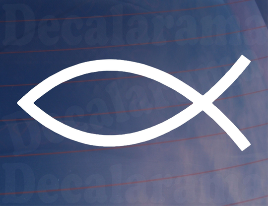 Car Van Sticker Jesus Ichthys Fish Christian Symbol Religious Window Bumper Boot Door Decal