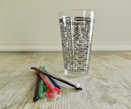 Vintage Federal Glass Mixology Cocktail Shaker | Retro Bartender 1960S Martini With Recipes