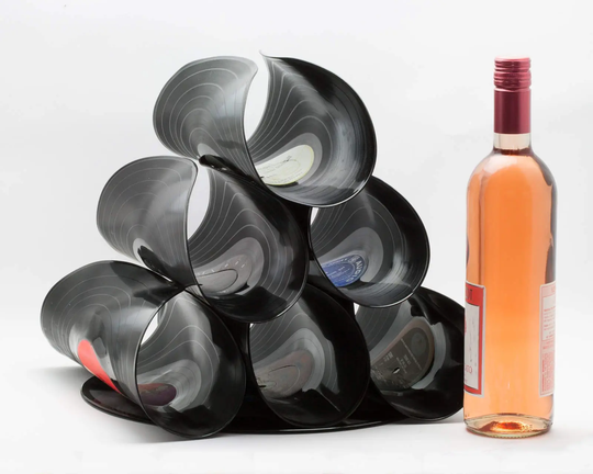 Unique Wine Rack Vinyl Lps Records, Wine & Music Lover Unique Wine Rack Handmade Storage Rock Music Country Jazz, Display