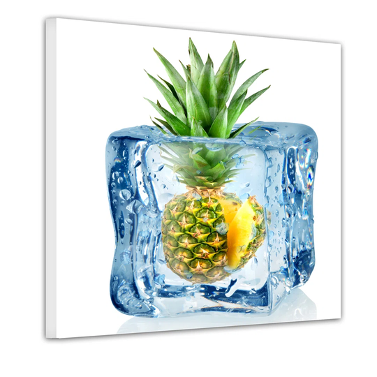 Pineapple Ice Cube Framed Graphic Art