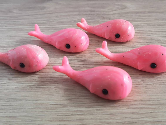 Handmade Whale Fridge Magnet - Unique Pink Magnet Fridge Whale