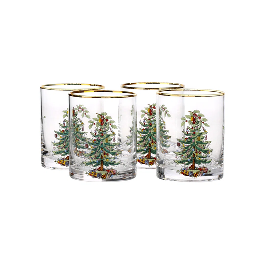 Christmas Tree 400ml Glass Drinking Glass