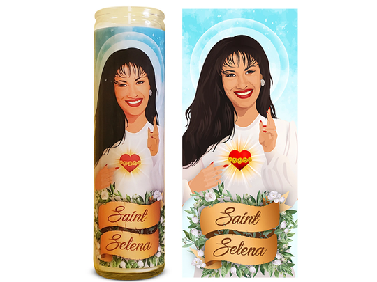 Saint Selena Quintanilla Pérez Celebrity Queen Of Tejano Music Prayer Devotional Parody Candle, 8
