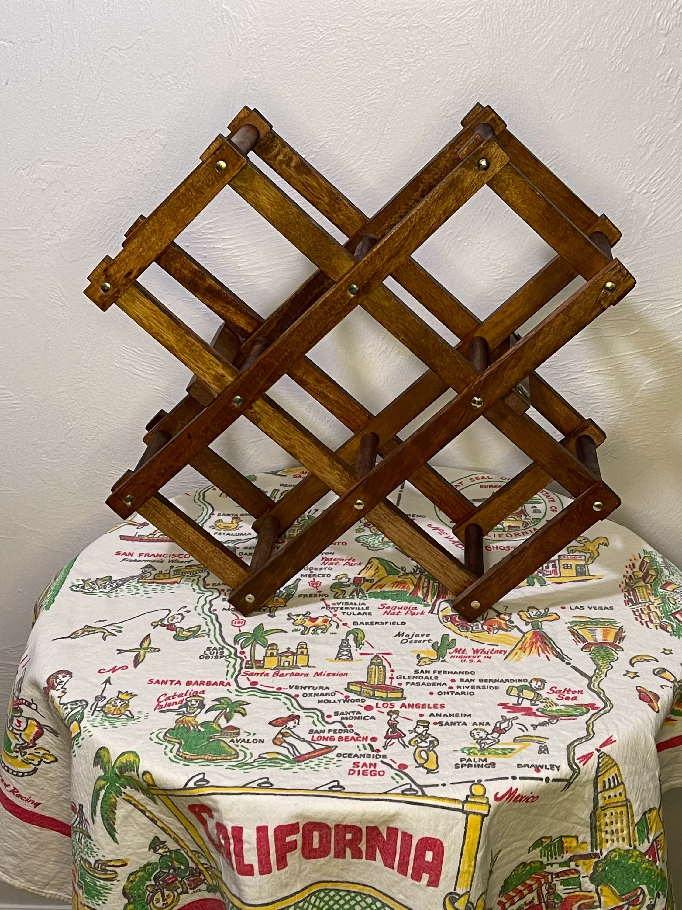 Boho Wooden 5 Bottle Wine Rack