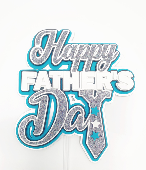 Fathers Day Topper. Cake Shaker Day. Father Party Decoration. Happy Dad Best Ever