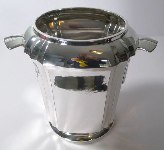 Rare Art Deco Champagne Bucket Wine Cooler By Christofle Gallia C.1925