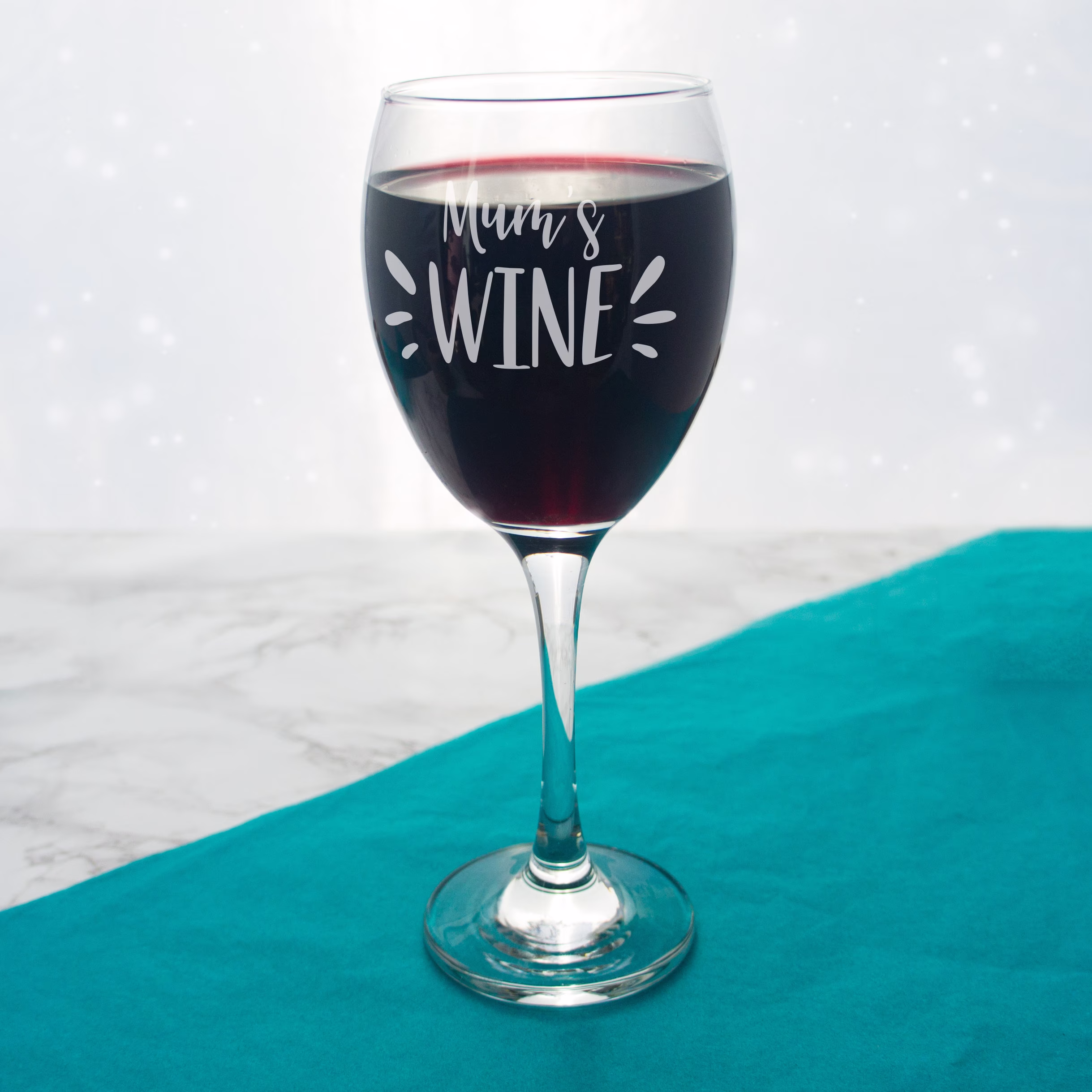 Personalised Wine Glass With Name, Gift For Her, Hand Etched Red Glasses, Custom Engraved Personalized Gift Mum Mom