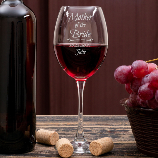 Custom Wine Glasses, Personalised Bridesmaid Gift, Etched Personalized Glasses