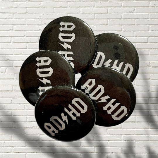 Ad/Hd Handmade Pin Badge 25mm 38mm/Fridge Magnet Leather Keyring