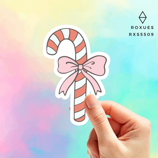 Christmas Candy Cane Sticker Santa Claus Love Holidays Merry For Laptop Macbook Pro
