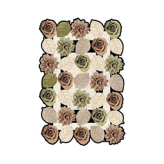 Lorenz Power Loom Brown/Green/Grey Rug