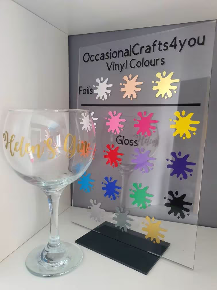 Personalised Gin Glass Vinyl Decal Sticker, Name Vinyl, Gifts, Personalised For