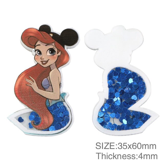 36Shaker - Planar Shaker Flatback Hair Bow Pin Center Embellishment
