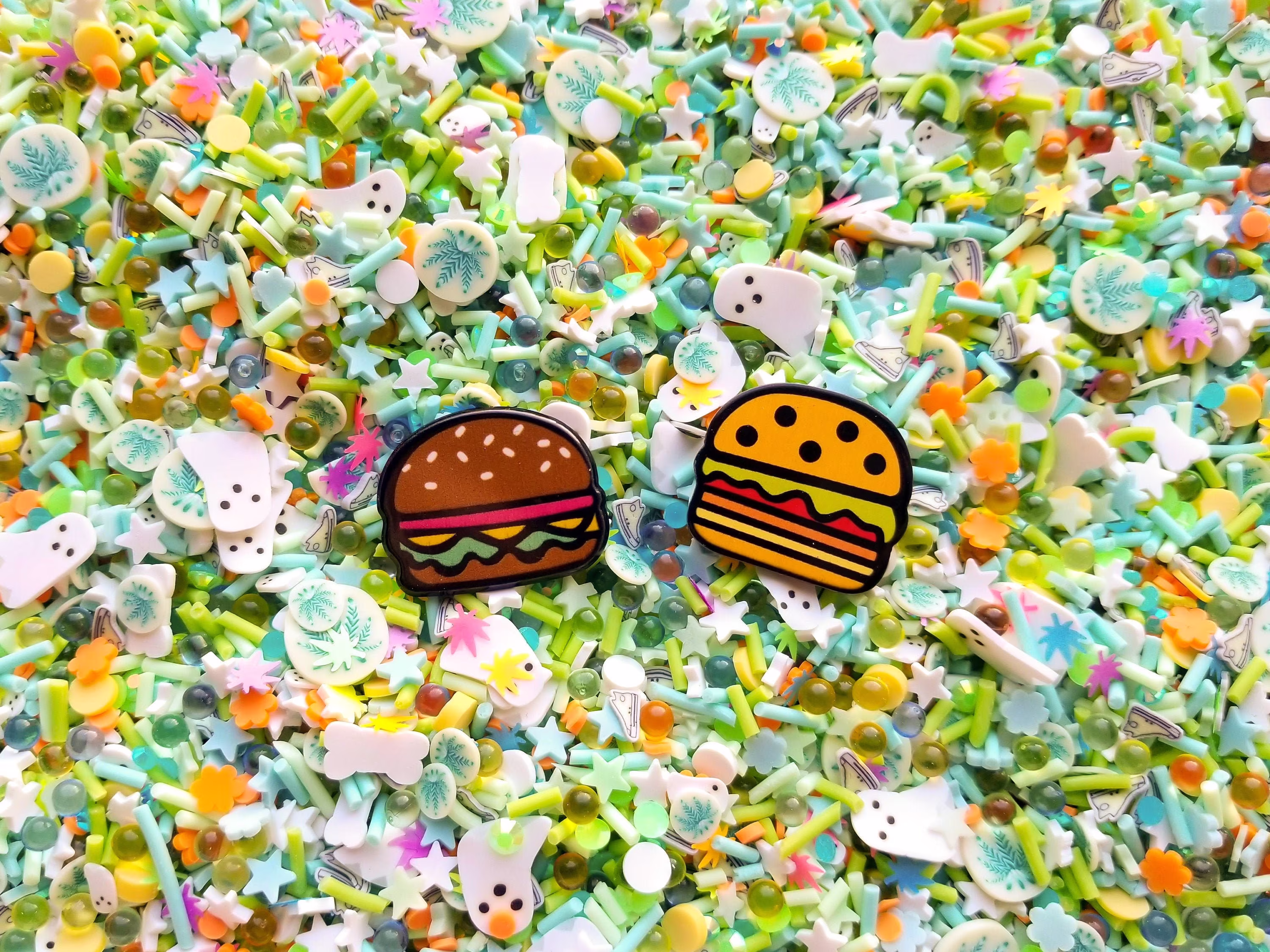 Like Maaaaaannn, Fake Polymer Clay Sprinkles Resin Rhinestones With One Cab, Inedible Sprinkles, Halloween Jimmies K111