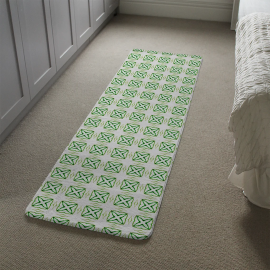 Koss Extraordinary Boho Chic Summer Design Designer Shaggy White/Green Rug