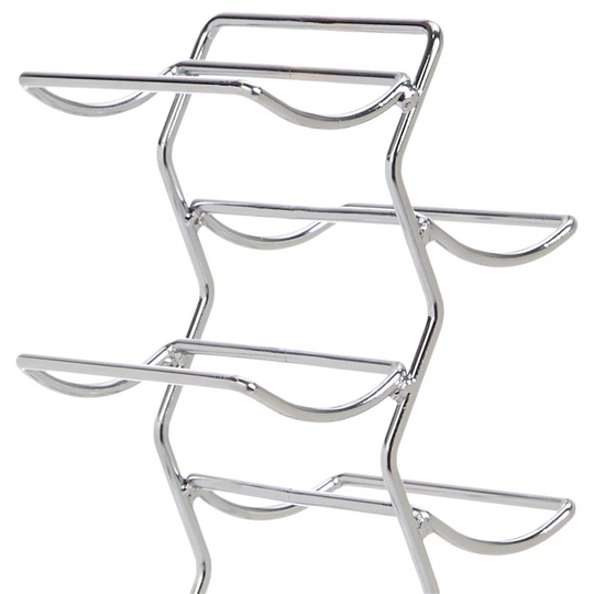 Modern Style Wine Rack For 12 Bottles, Chrome