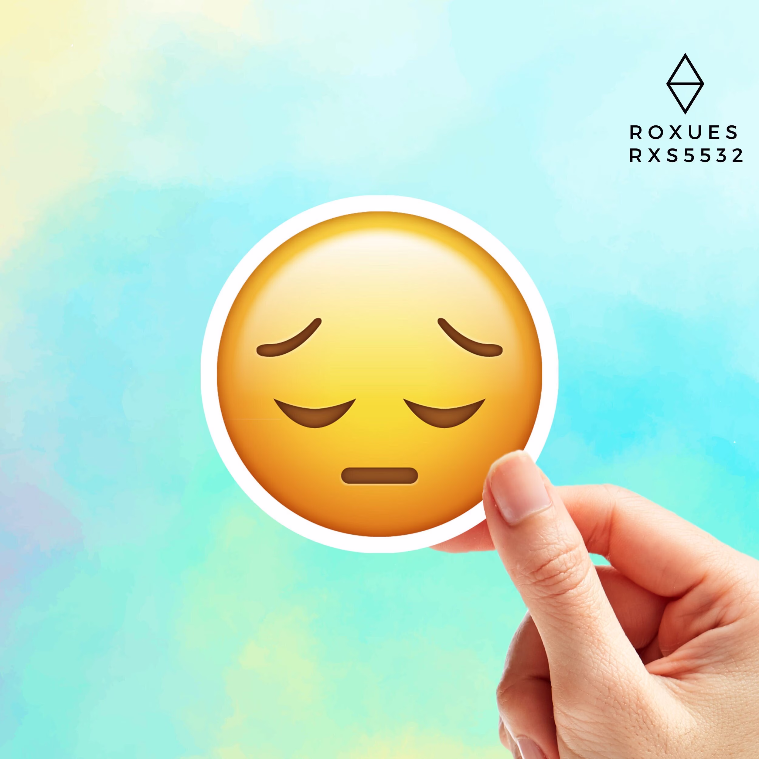 Sad Emoji Sticker, Faces, Cool Stickers, Whatsapp Emojis, Stickers For Laptop, Macbook Pro Waterbottle