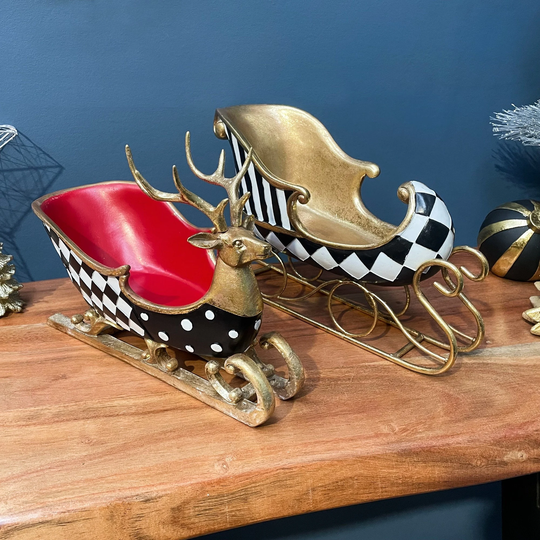 Christmas Sleigh Wine Bottle Holder - Two Designs Available