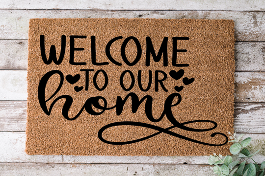 Welcome To Our Home, Door Mat, Funny Doormat, Wedding Gift, Housewarming Gift, Home Closing Gift - 71