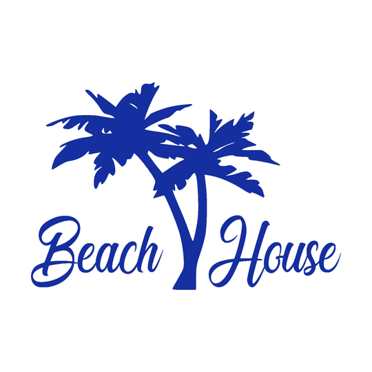 Beach House Decal Palm Trees Home Travel Vibes Decor Wall Coastal Living