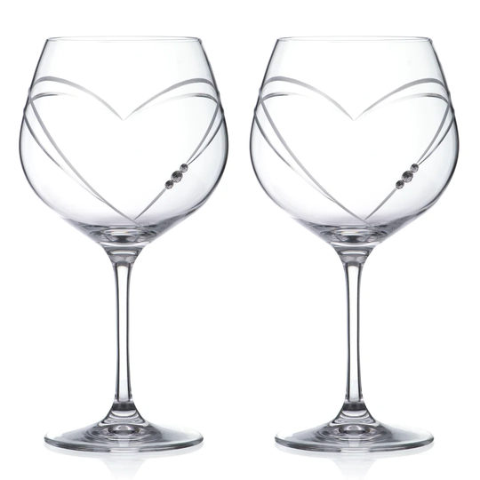 Two Hearts Gin Glasses