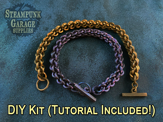 x1 Kit - Jpl3 Using Square Ti Rings Titanium Jump Grade 2 16Swg Bracelet Or Necklace Kit Jens Pind Linkage